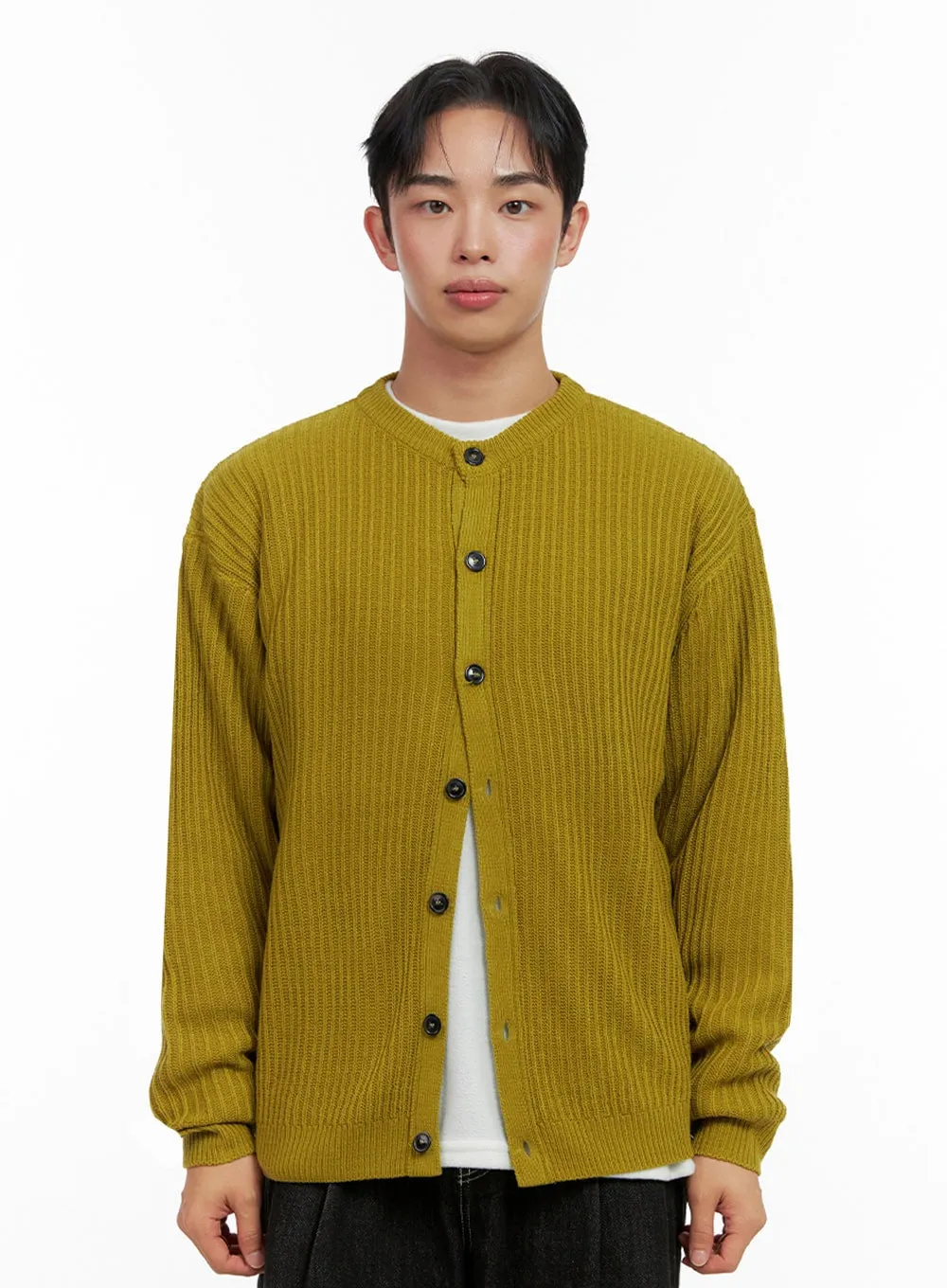 Men's Knitted V-Neck Cardigan IN426
