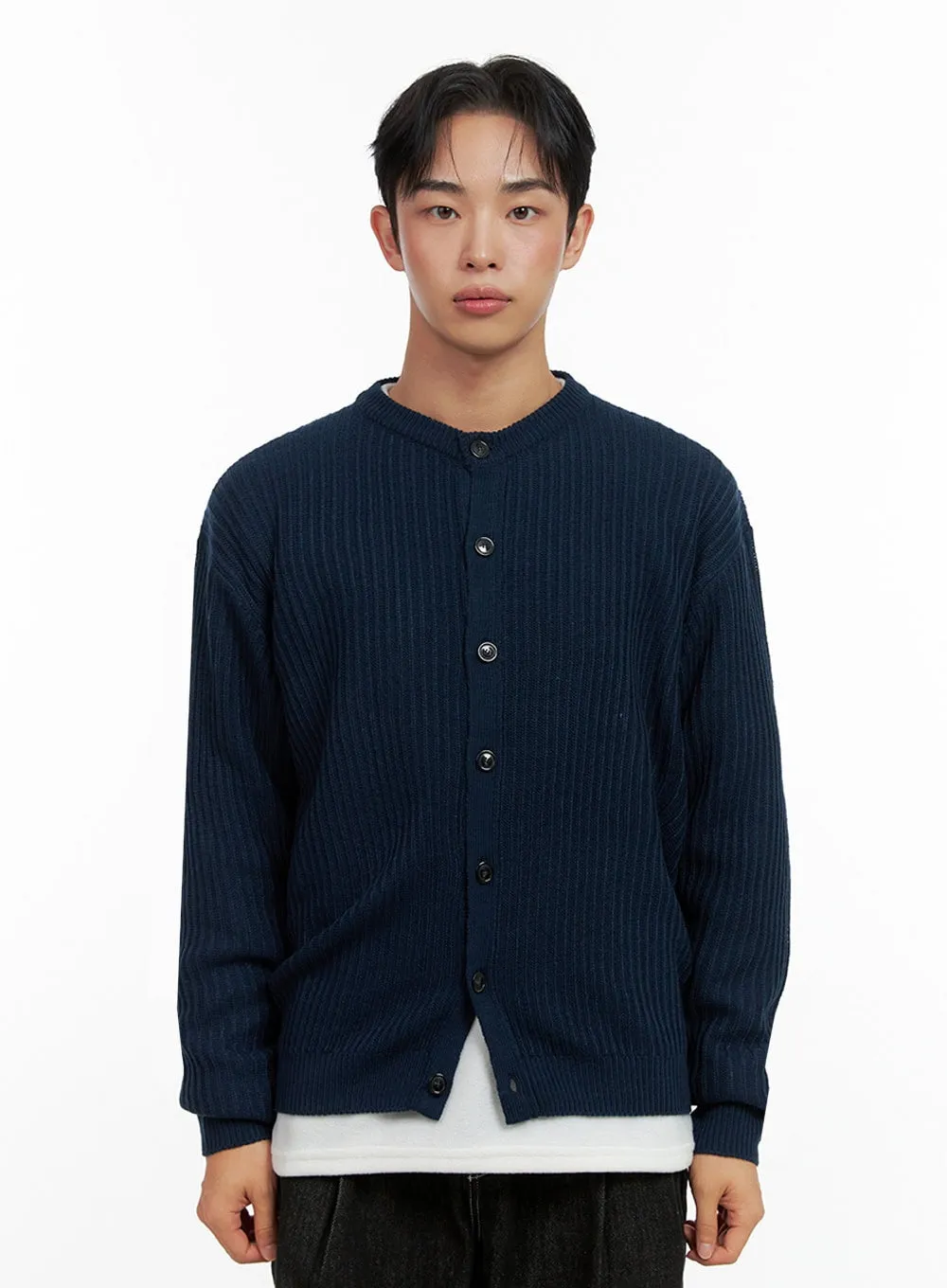 Men's Knitted V-Neck Cardigan IN426