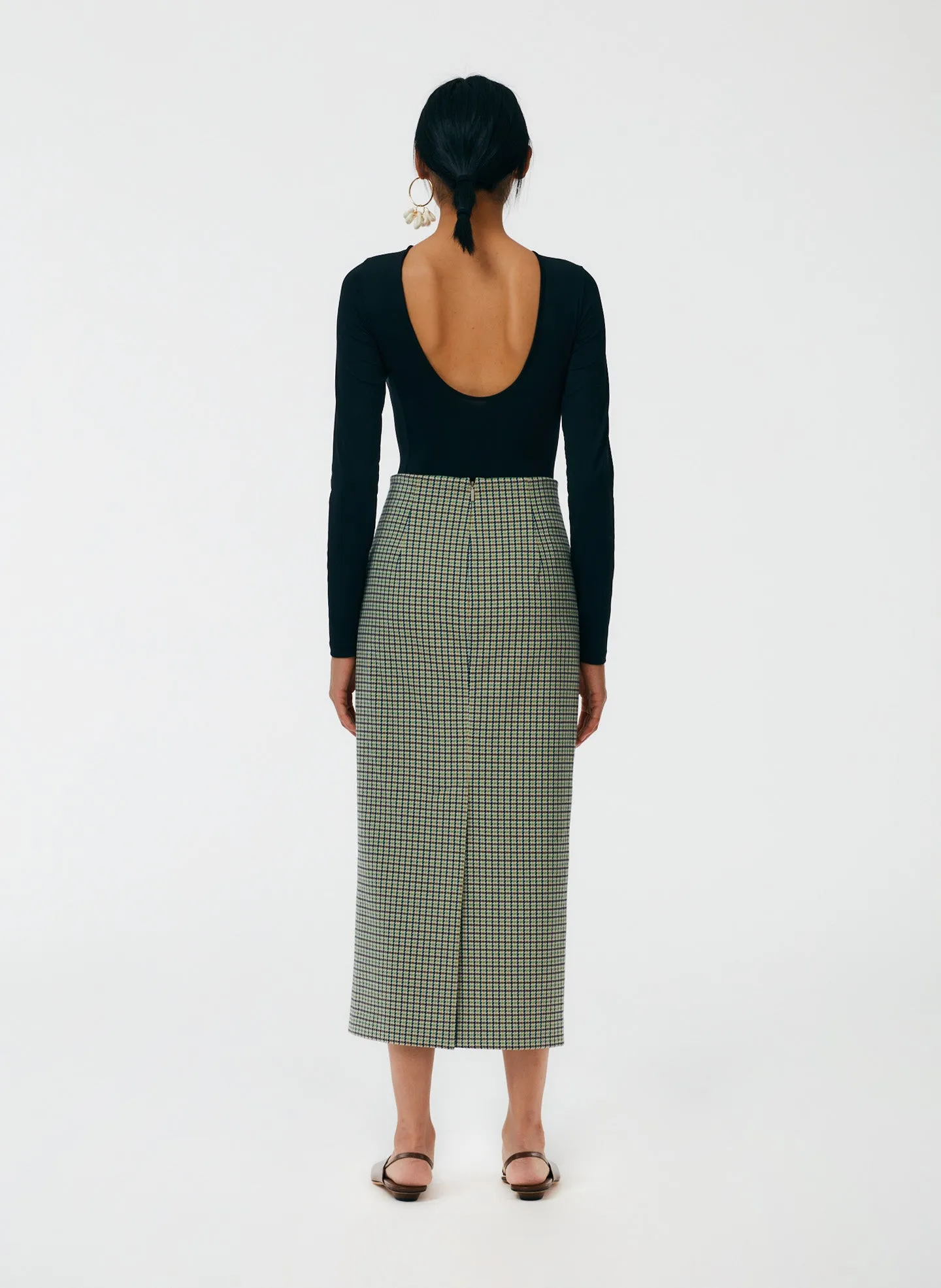 Menswear Tailored Pencil Skirt - Petite