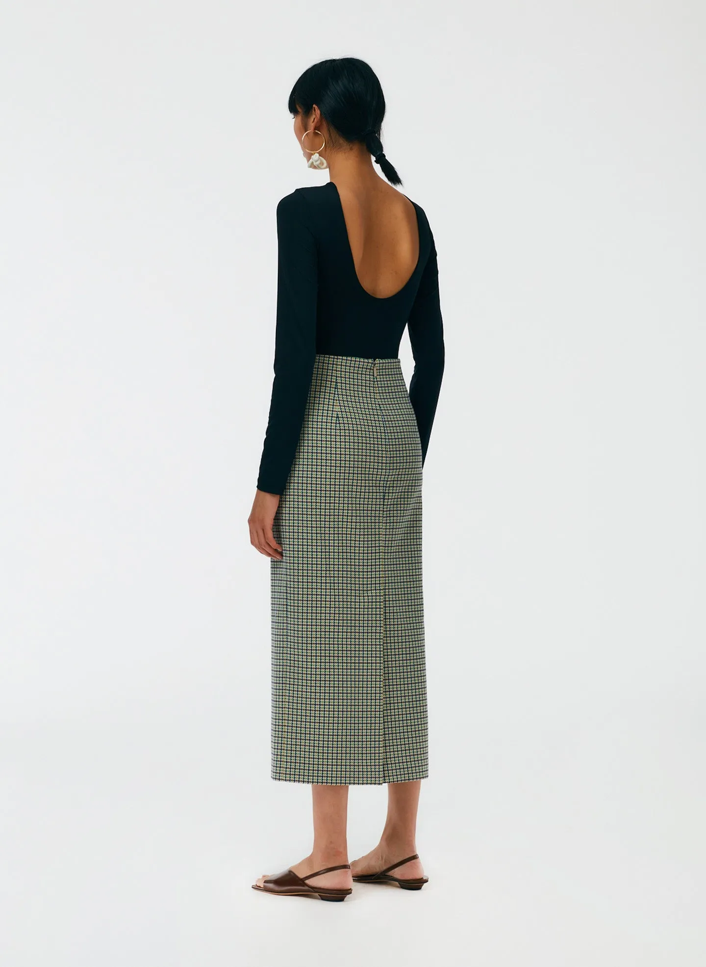 Menswear Tailored Pencil Skirt - Petite