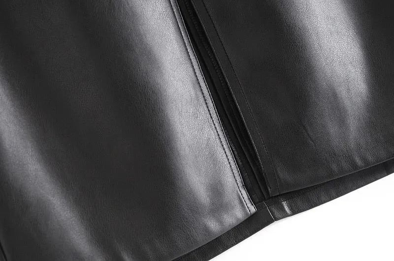 MIDI VEGAN LEATHER SKIRT