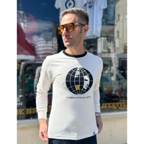 Modfather Clothing - Internationalists Ecru Long Sleeve MF2539 - T-shirt