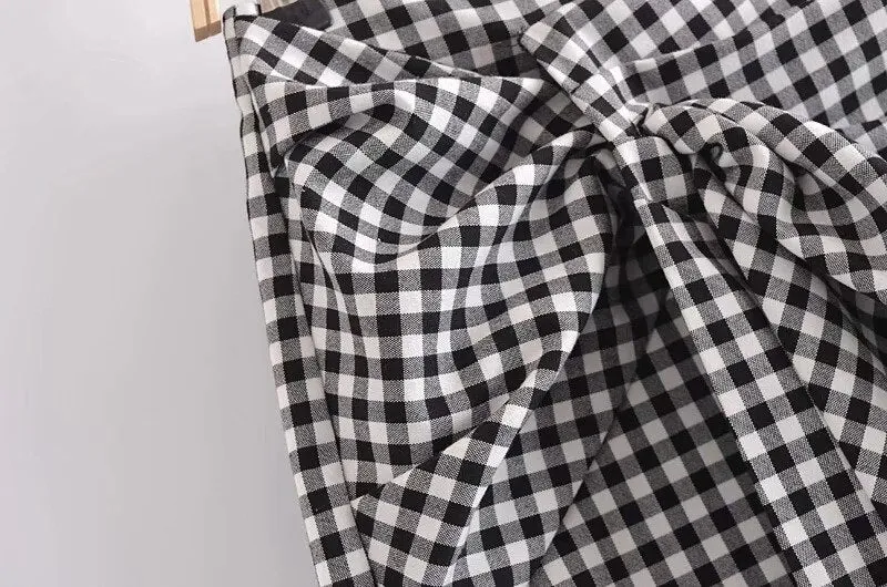 PLATED PLAID SHORTS
