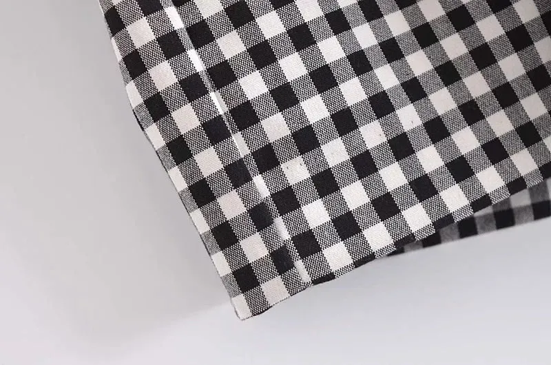 PLATED PLAID SHORTS