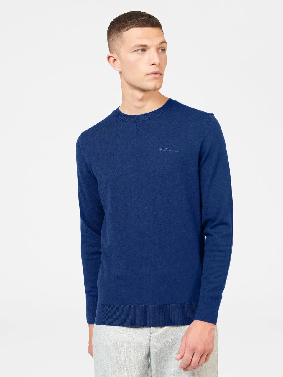Signature Merino Crewneck Sweater - Twilight