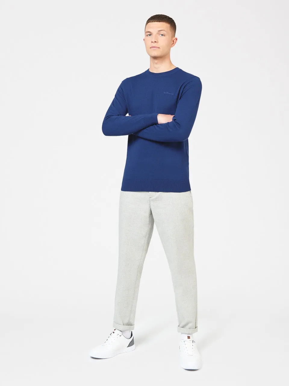 Signature Merino Crewneck Sweater - Twilight