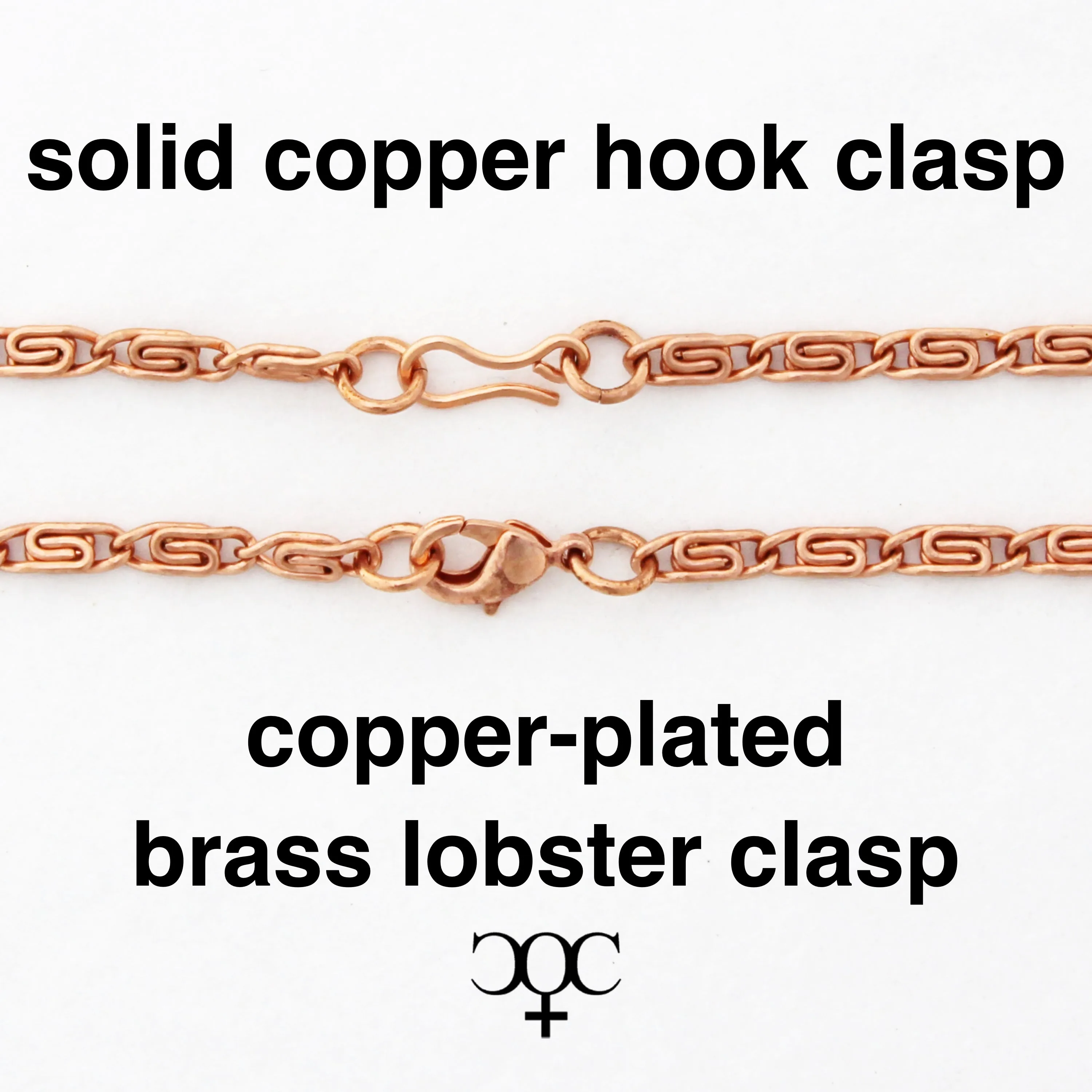 Solid Copper Fine Scroll Necklace Chain 24 Inches NC61 Long Celtic Copper Scroll Chain Necklace