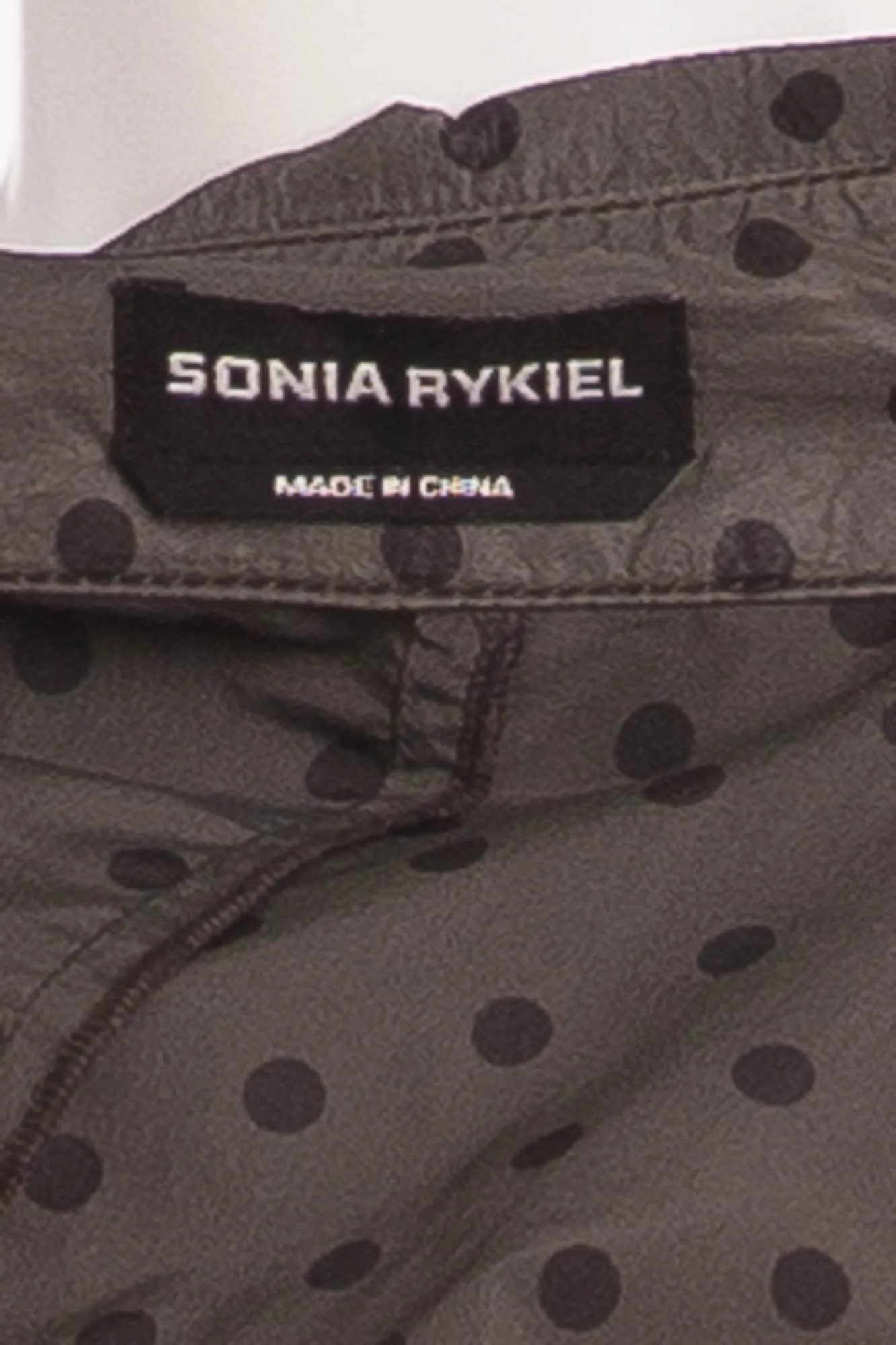 Sonia Rykiel - Gray & Black Polka Dot Trench Coat - S