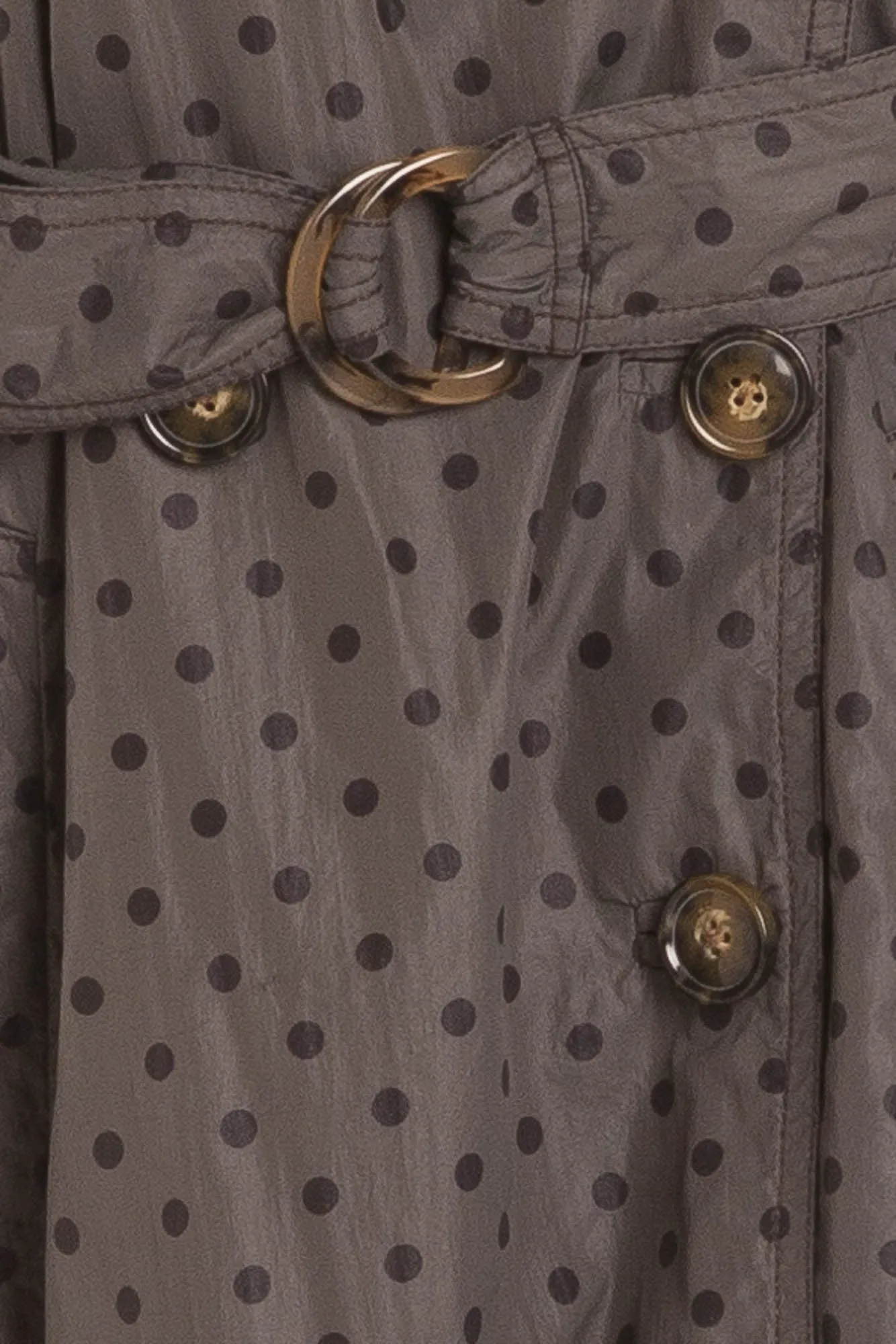 Sonia Rykiel - Gray & Black Polka Dot Trench Coat - S