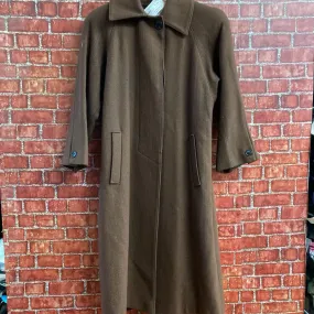 Vintage Wool Trench Coat brown Size M