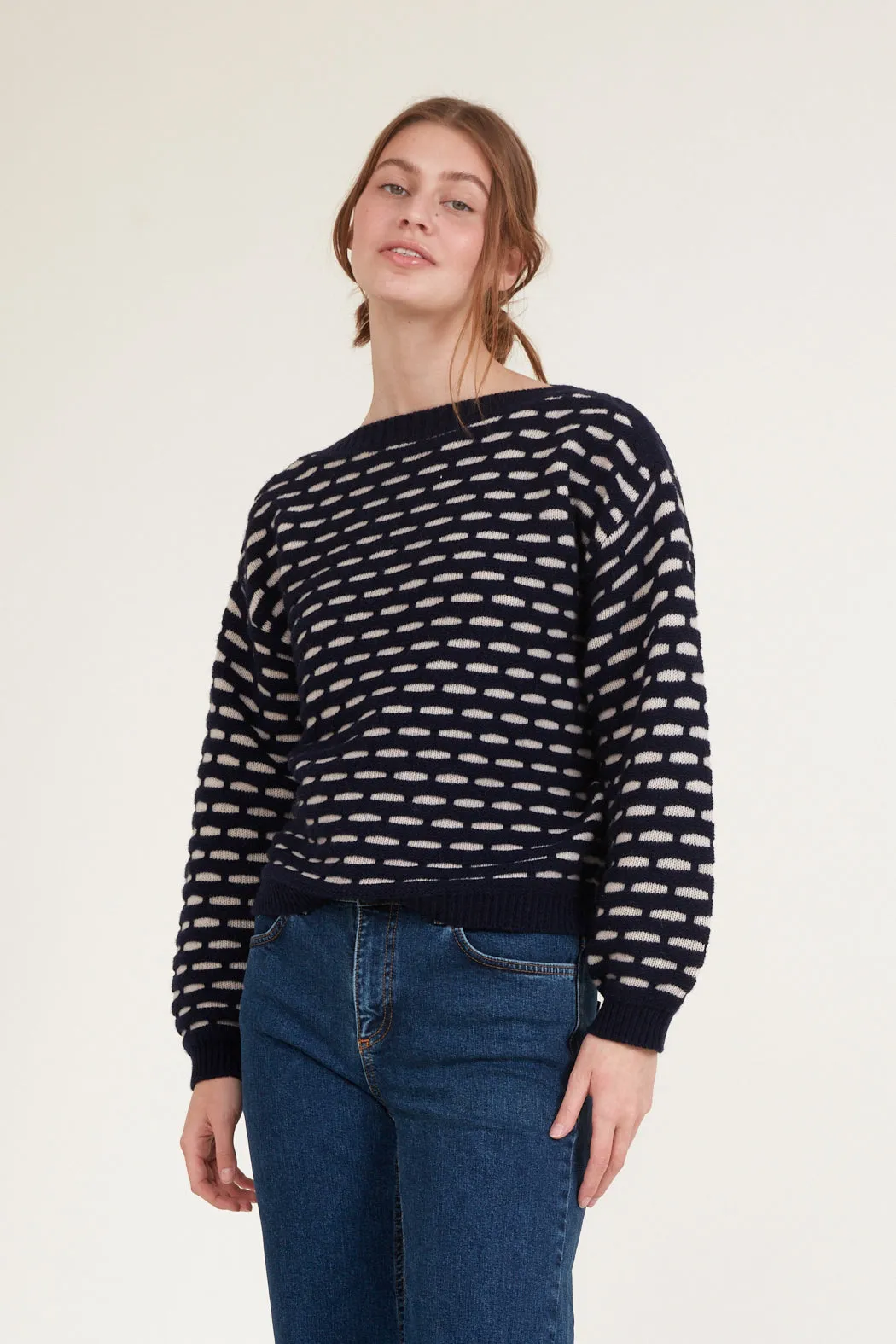Wave Sweater - Sky captain / birch melange