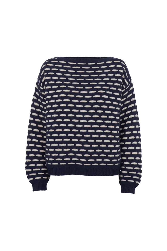 Wave Sweater - Sky captain / birch melange