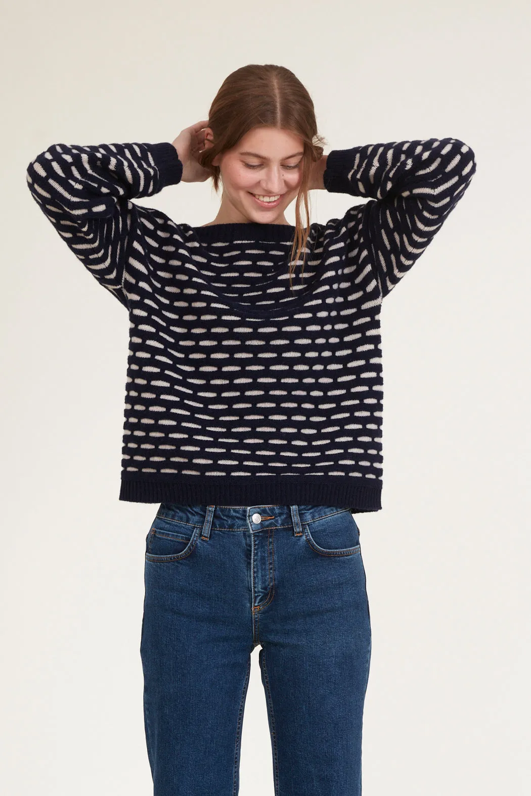 Wave Sweater - Sky captain / birch melange