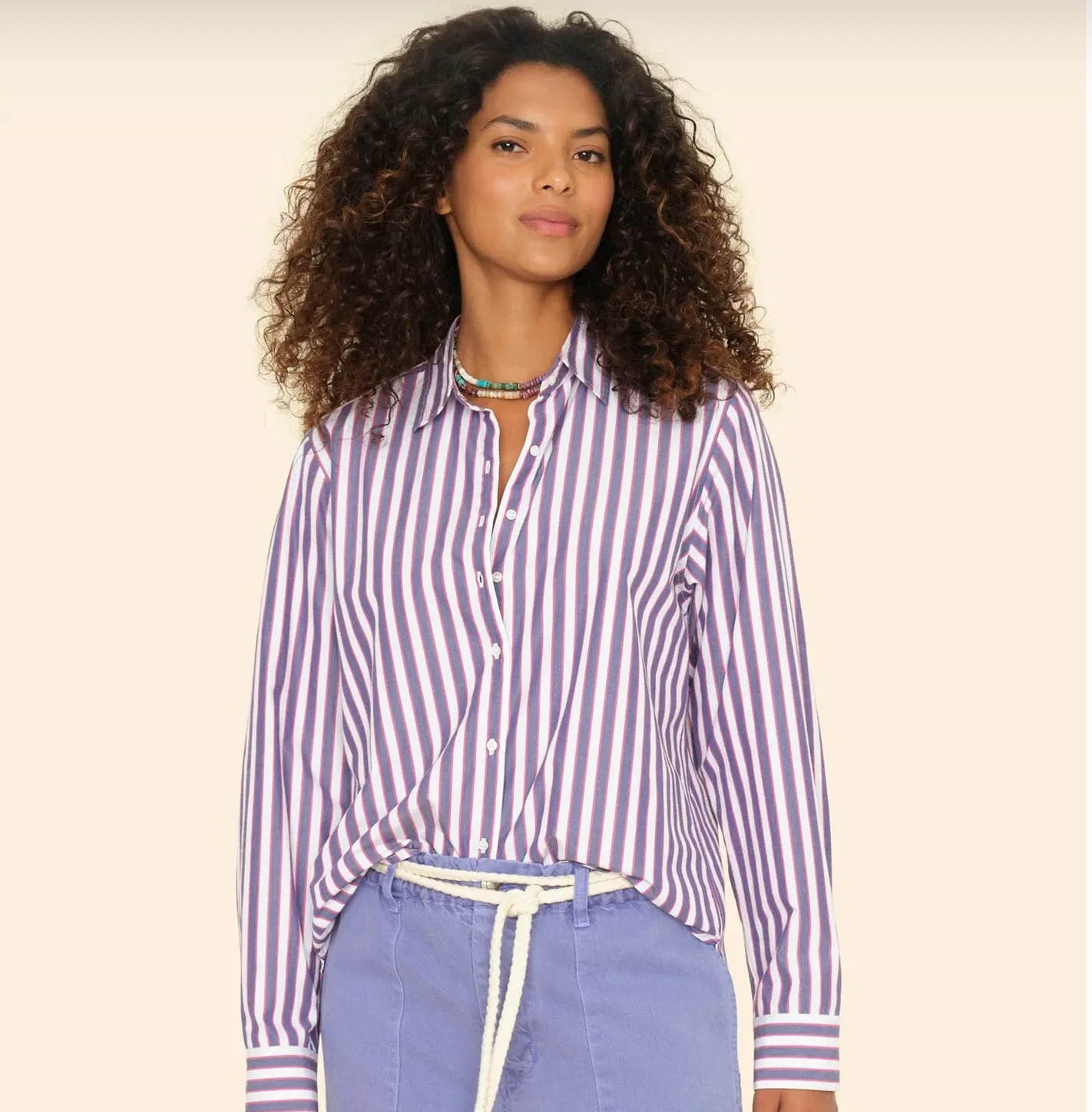 Xirena Beau Shirt - Blue Rose Stripe